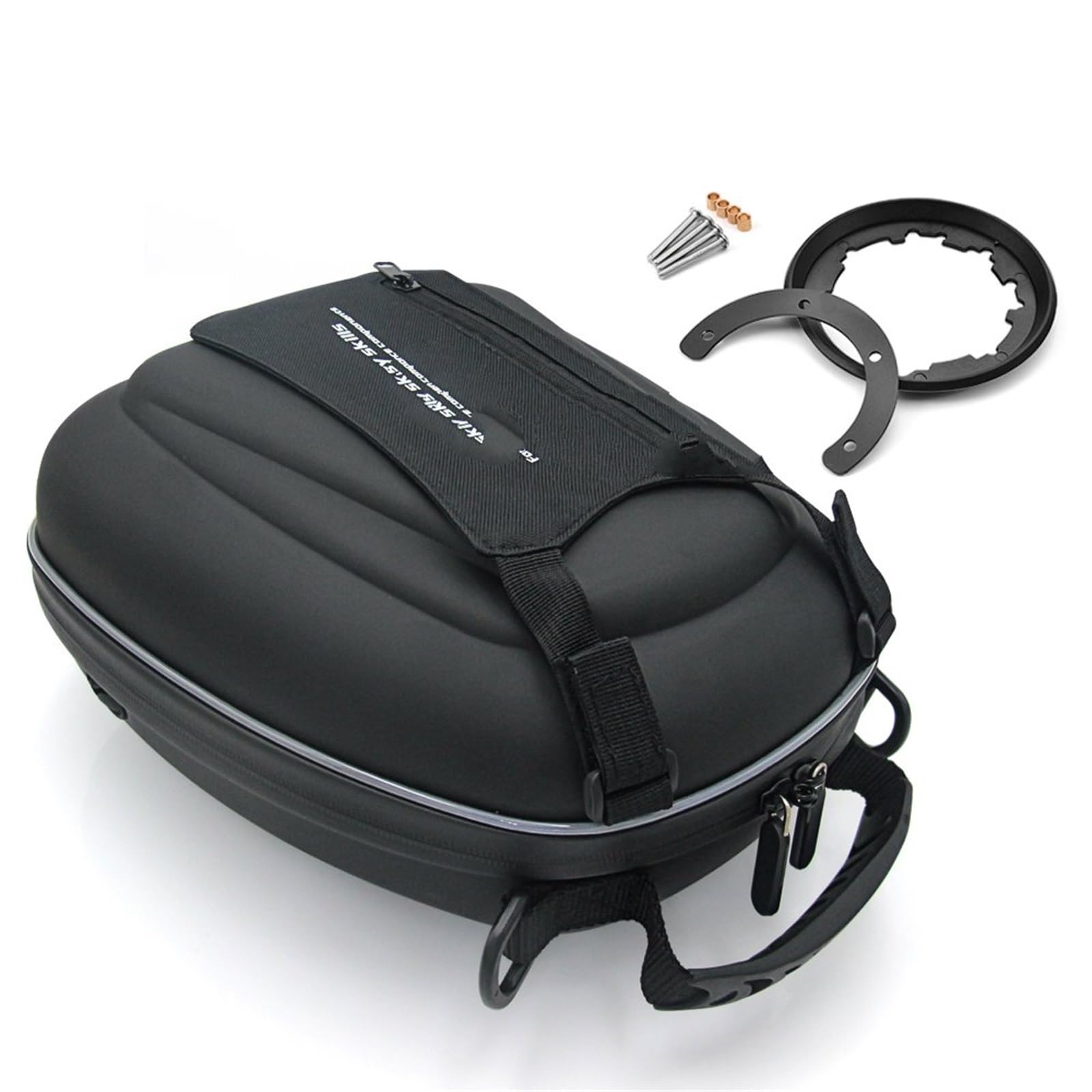 CLWYWUL Motorrad Hecktasche Kompatibel Mit F750GS Für F850GS Für Adventure Motorrad Navigation Renntaschen Tankrucksack Gepäck Motorrad Satteltasche(PU Matte Black) von CLWYWUL
