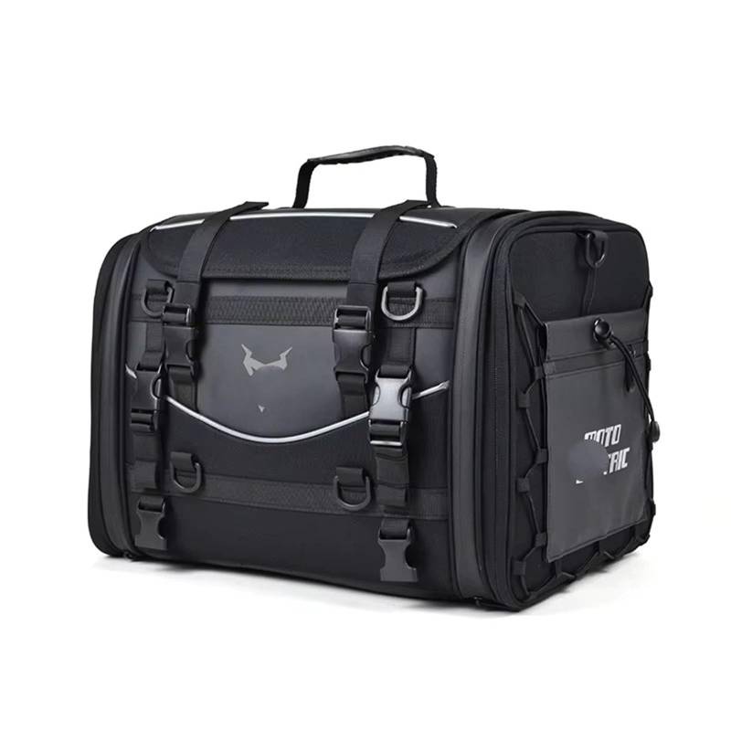 CLWYWUL Motorrad Hecktasche Kompatibel Mit R1200GS Erweiterbare Motorrad-Hecktasche Für Sitztasche 35L-50L Groß Für Kapazität Motorradtasche Reitheck-Reisetasche(Gray) von CLWYWUL