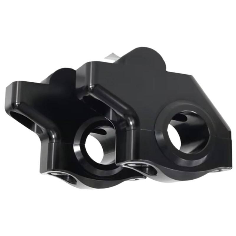 CLWYWUL Motorrad Lenkerklemme Kompatibel Mit Für KX100 2003–2024 Für KX250F 2003–2018 22 Mm 7/8 Zoll Motorrad-Lenker-Riser-Verlängerung Nach Hinten Verschobener Riser(Gloss Black) von CLWYWUL