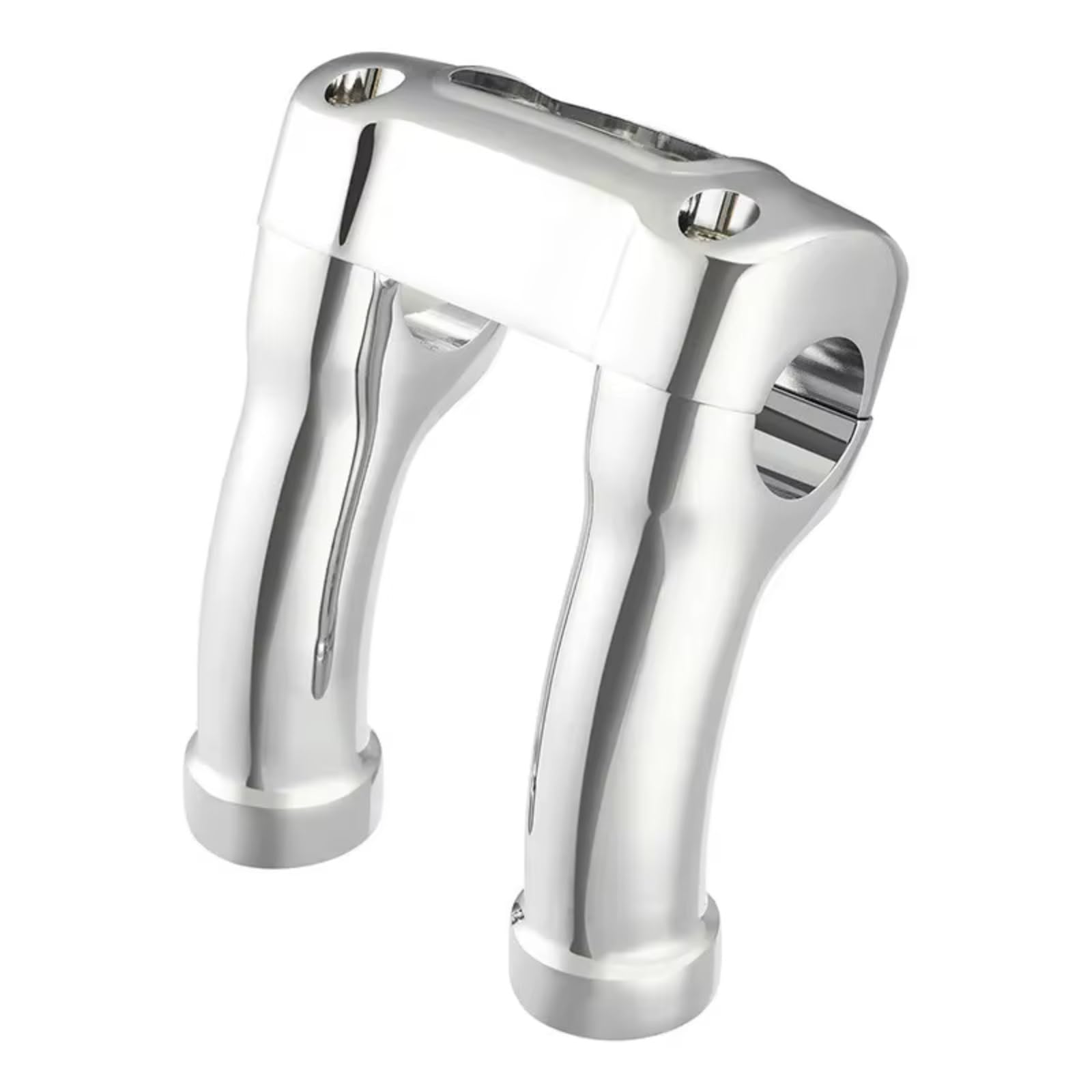 CLWYWUL Motorrad Lenkerklemme Kompatibel Mit Softail 2018 2019 2020 2021 2022 2023 2024 1,25-Zoll-Lenker Motorrad-Lenker-Riser-Klemmensatz(Silver) von CLWYWUL