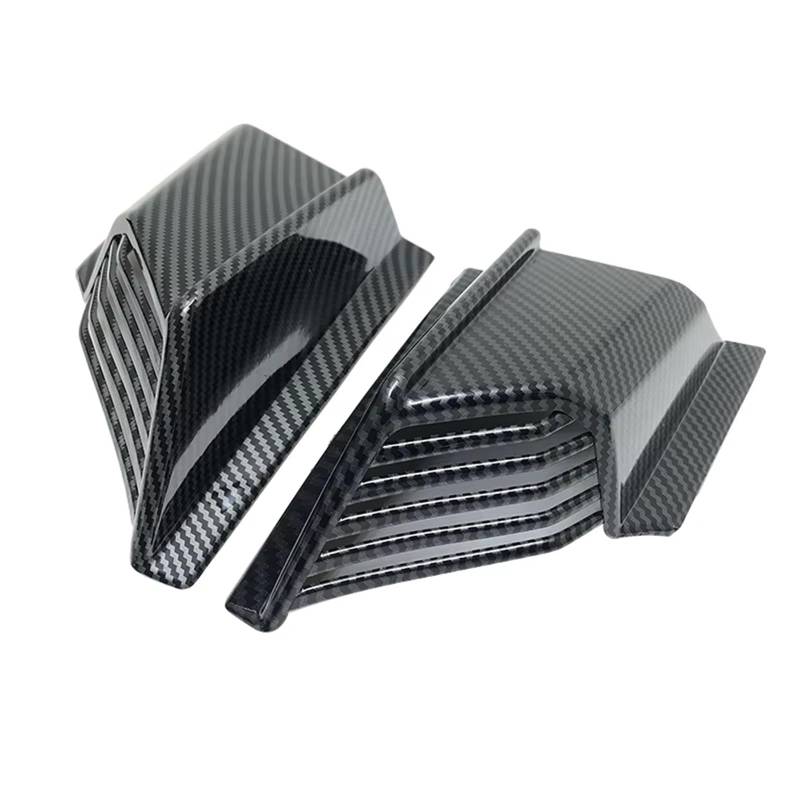 CLWYWUL Motorrad Spoiler Flügel Kompatibel Mit ADV150 2019-2021 2022 2023 1 Paar Winglet Motorrad Frontspoiler Motocross Flügelschutz Flügelabdeckung Motorradspoiler(Carbon Look) von CLWYWUL