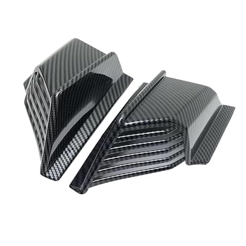 CLWYWUL Motorrad Spoiler Flügel Kompatibel Mit ADV150 Für ADV 150 2019-2023 2021 2022 Motorrad Winglet Seitenspoiler Seitenwind ABS Frontverkleidungsschutz Flügelabdeckung(Carbon Look) von CLWYWUL