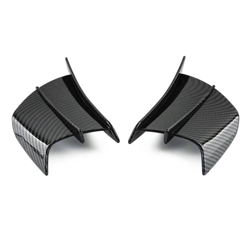 CLWYWUL Motorrad Spoiler Flügel Kompatibel Mit Aprilia Für RSV4 X Für Tuono V4 Für Tuono 660 Fabrik Motorrad Side Winglet Spoiler Wind Flow Fixing Für Wing Frontverkleidung(Carbon Fiber Texture) von CLWYWUL