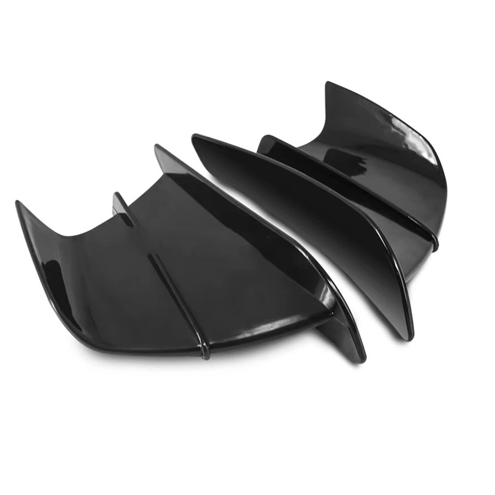 CLWYWUL Motorrad Spoiler Flügel Kompatibel Mit Aprilia Für RSV4 X Für Tuono V4 Für Tuono 660 Für RS660 Motorradverkleidung Seitenwinglet Aerodynamischer Flügelabweiserspoiler(Black) von CLWYWUL