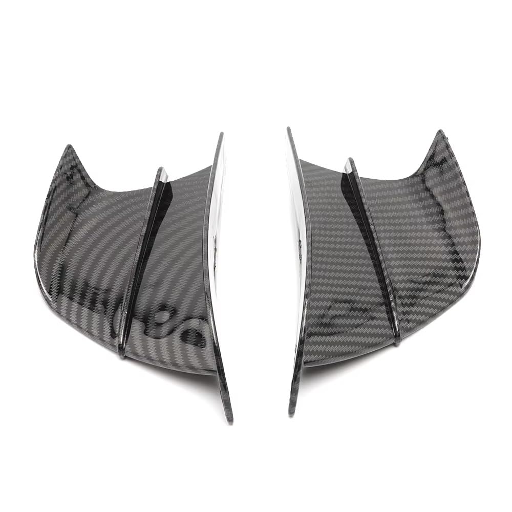 CLWYWUL Motorrad Spoiler Flügel Kompatibel Mit Benelli Für TRK 502 Für TRK 502x Für TNT125 Für TNT300 Für TNT600 Zubehör Seitenverkleidung Winglet Aerodynamisches Flügel-Kit(Carbon Fibre) von CLWYWUL