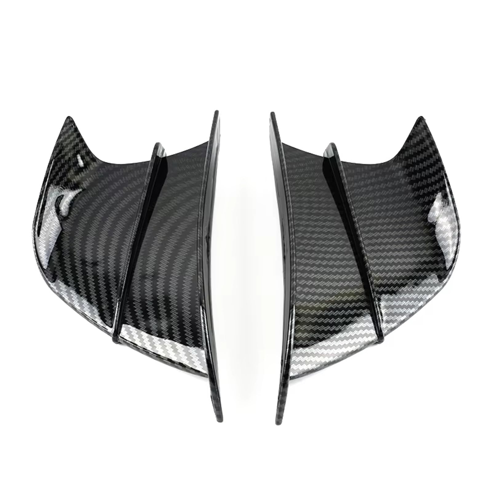 CLWYWUL Motorrad Spoiler Flügel Kompatibel Mit CB650R Für CB1000 Für CB1000R Für CBR1100 Für CBR600RR Für CBR1000RR 2PCS Motorrad Winglet Aerodynamischer Flügelsatz Spoiler(Carbon Look) von CLWYWUL