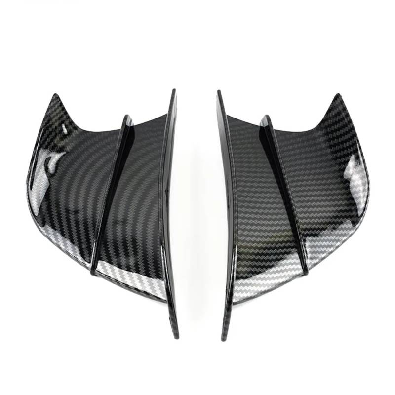 CLWYWUL Motorrad Spoiler Flügel Kompatibel Mit CBR650R Für CBR 600 Für F2 Für F3 Für F4 Motorrad-Winglets Aerodynamischer Flügelsatz Spoiler Aerodynamischer Seitenflügel-Flossenspoiler(Carbon Fibre) von CLWYWUL