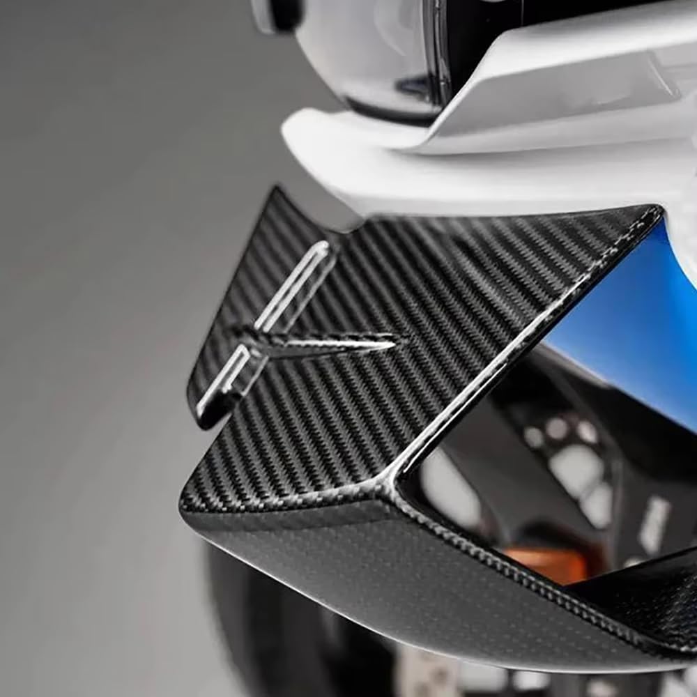 CLWYWUL Motorrad Spoiler Flügel Kompatibel Mit Für S1000RR 2019 2020 2021 2022 Motorradteile Verkleidungsdeflektor Flügel Winglet Motorrad Seitenspoiler(Carbon Fiber Paint) von CLWYWUL