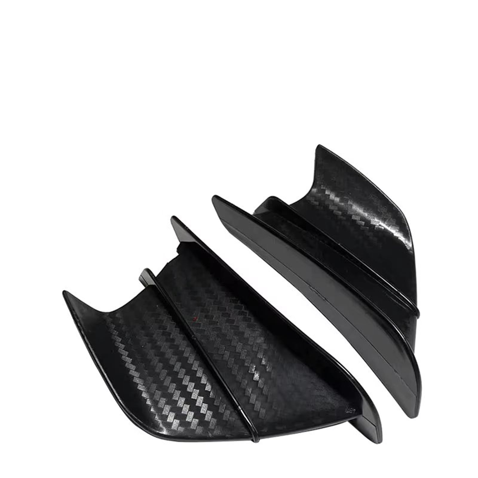 CLWYWUL Motorrad Spoiler Flügel Kompatibel Mit Ninja 650 Für Ninja 400 Für Ninja 300 Für Ninja 250 Für H2R Verkleidungsseiten-Winglet Aerodynamischer Flügelabweiser-Spoiler(Matte Carbon Look) von CLWYWUL