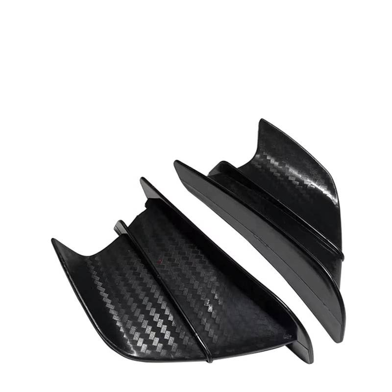 CLWYWUL Motorrad Spoiler Flügel Kompatibel Mit Ninja 650 Für Ninja 400 Für Ninja 300 Für Ninja 250 Für H2R Verkleidungsseiten-Winglet Aerodynamischer Flügelabweiser-Spoiler(Matte Carbon Look) von CLWYWUL