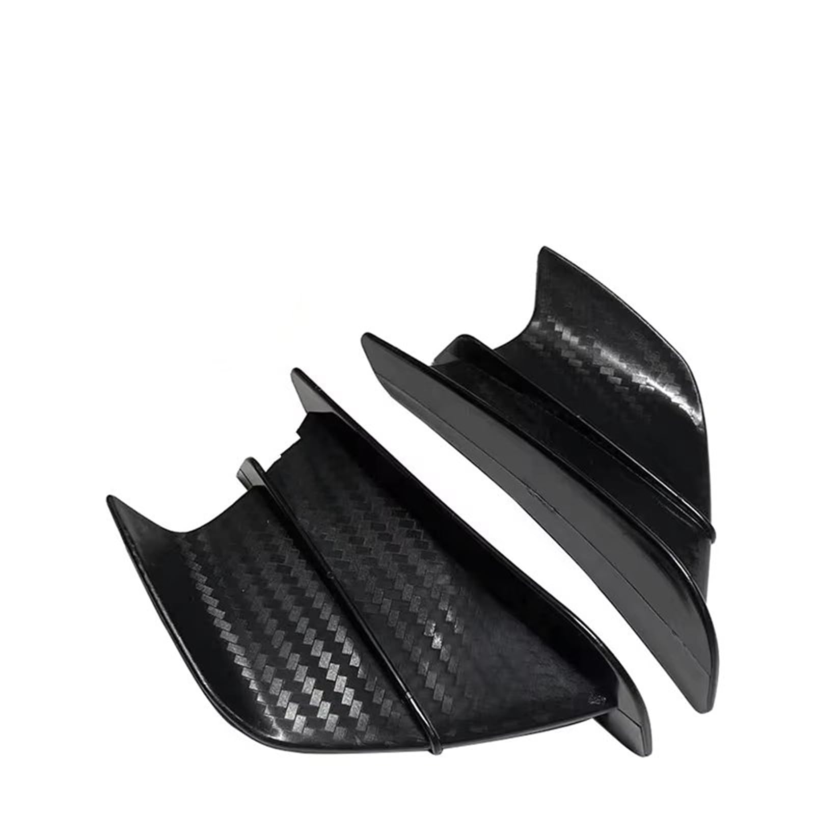 CLWYWUL Motorrad Spoiler Flügel Kompatibel Mit Ninja 650 Für Ninja 400 Für Ninja 300 Für Ninja 250 Verkleidungsseiten-Winglet Aerodynamischer Flügel-Deflektor-Spoiler(Matte Carbon Look) von CLWYWUL