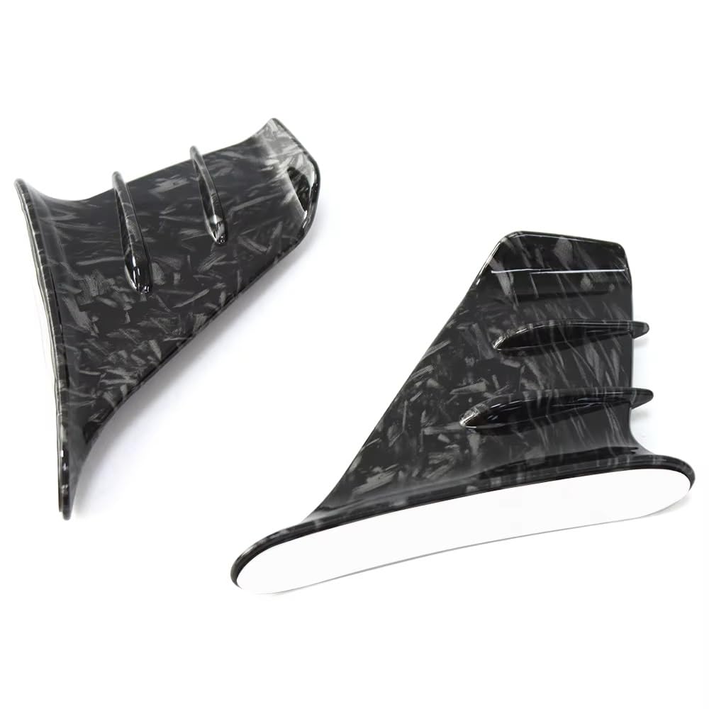 CLWYWUL Motorrad Spoiler Flügel Kompatibel Mit S1000RR Für S1000XR Für S1000R Für HP4 Motorrad-Universalverkleidungsseiten-Winglet Aerodynamischer Flügelabweiser-Spoiler(Forged Pattern) von CLWYWUL