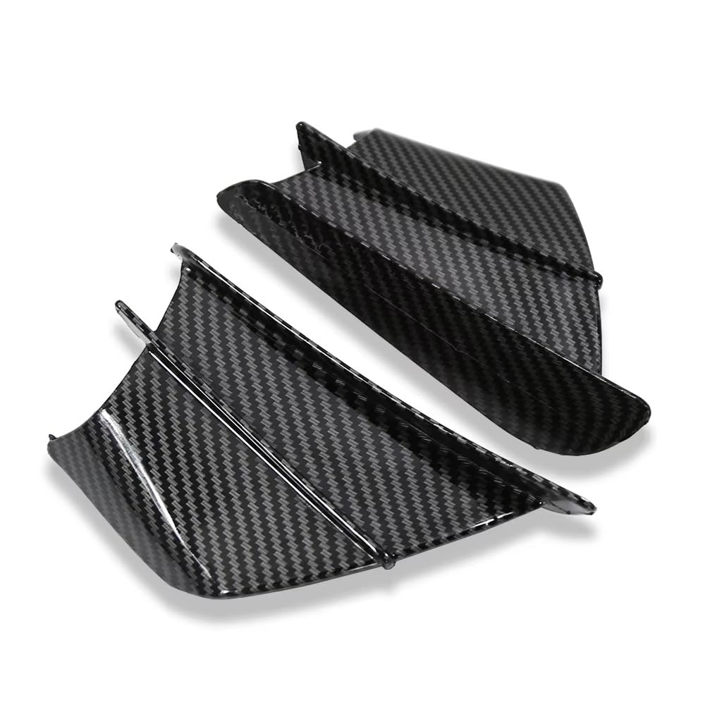 CLWYWUL Motorrad Spoiler Flügel Kompatibel Mit S1000RR HP4 2014 2015 2016 2017 2018 2019 2020 2021 Motorrad Winglet Aerodynamisches Flügelkit Spoilerzubehör(Glossy Carbon Look) von CLWYWUL