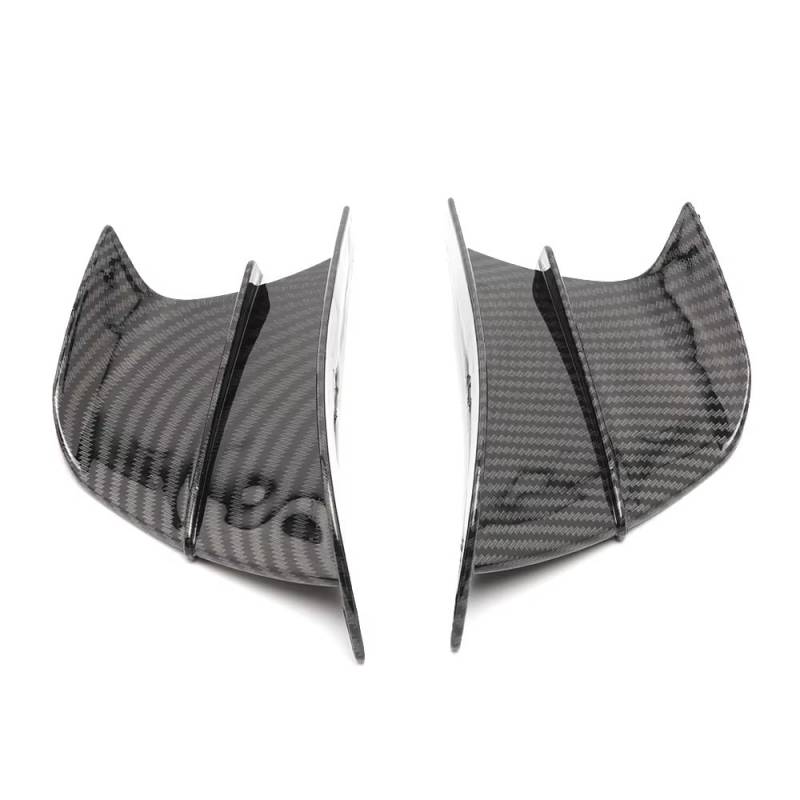 CLWYWUL Motorrad Spoiler Flügel Kompatibel Mit Suzuki Für GS500 Für GS500E Für GS500F Für GN125 Für SV1000 Für Sv650 Zubehör Verkleidung Winglet Aerodynamisches Flügelkit Spoiler(Carbon Fibre) von CLWYWUL