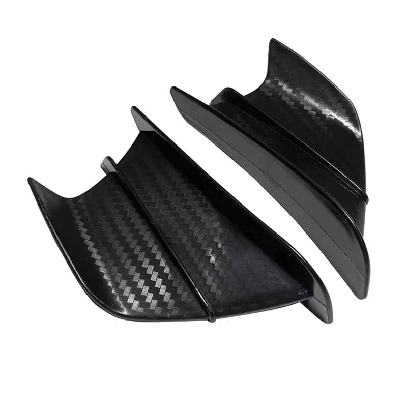 CLWYWUL Motorrad Spoiler Flügel Kompatibel Mit Suzuki Für GS500E Für GS500F Für GS 500 Für SV 1000 Motorradzubehör Winglet Aerodynamisches Seitenflügel-Kit Fin Spoiler Für Fit(Matte Carbon Look) von CLWYWUL