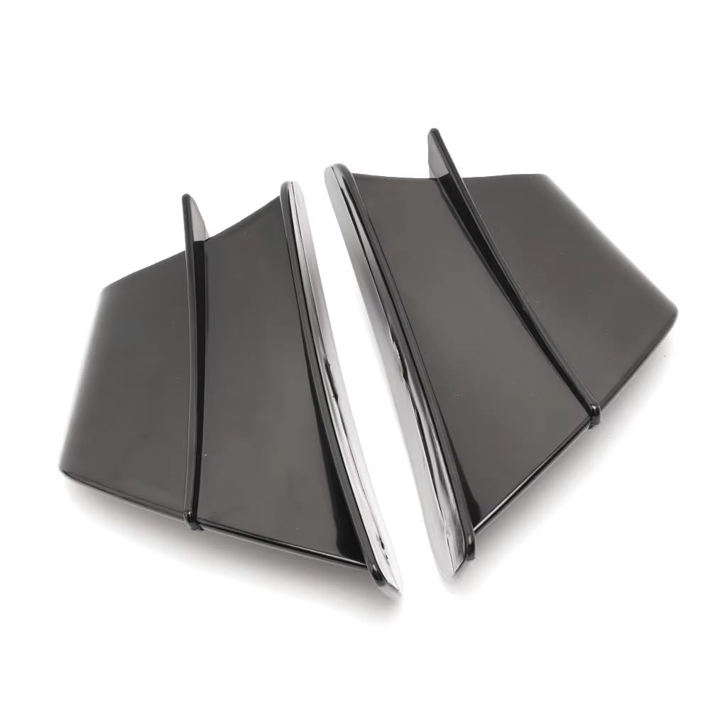 CLWYWUL Motorrad Spoiler Flügel Kompatibel Mit Triumph Für Trident 660 Für Daytona 955I Für Daytona 600 Für Daytona 675 Verkleidungsseiten-Winglet-Deflektor-Flügel-Kit Spoiler(Black) von CLWYWUL