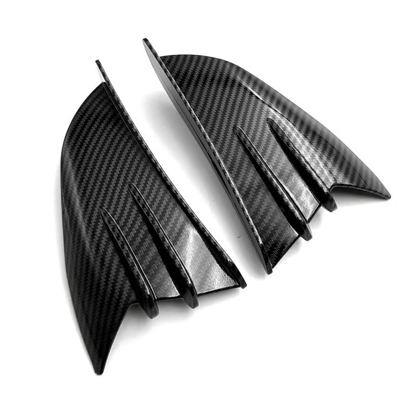CLWYWUL Motorrad Spoiler Flügel Kompatibel Mit Yamaha Für MT07 Für MT09 Für MT03 Für MT25 Für MT125 Für MT-07 Für MT-09 Motorrad Winglet Aerodynamischer Seitenflügel Fin Spoiler(Glossy Carbon Look) von CLWYWUL
