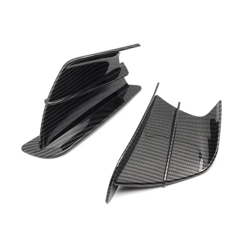 CLWYWUL Motorrad Spoiler Flügel Kompatibel Mit Yamaha Für MT07 Für MT09 Für YZFR1 Für YZFR3 Für YFZ450 Motorrad-Seiten-Winglet-Spoiler Windfluss-Befestigungsflügel-Frontverkleidung(Bright Black) von CLWYWUL