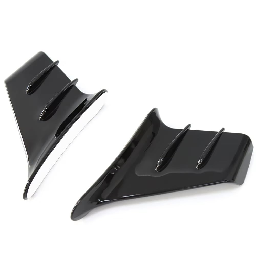 CLWYWUL Motorrad Spoiler Flügel Kompatibel Mit Yamaha Für Tracer 9 GT Für Tenere 700 Für FZ1 Motorrad Universal Verkleidung Seite Winglet Aerodynamische Flügel Deflector Spoiler(Bright Black) von CLWYWUL