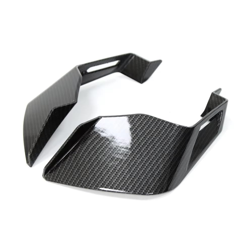 CLWYWUL Motorrad Spoiler Flügel Kompatibel Mit Yamaha Für YZF Für R1 Universal Downforce Racing Spoiler Aero Winglets Universal Downforce Racing Spoiler Aero Winglets(Carbon Fiber) von CLWYWUL