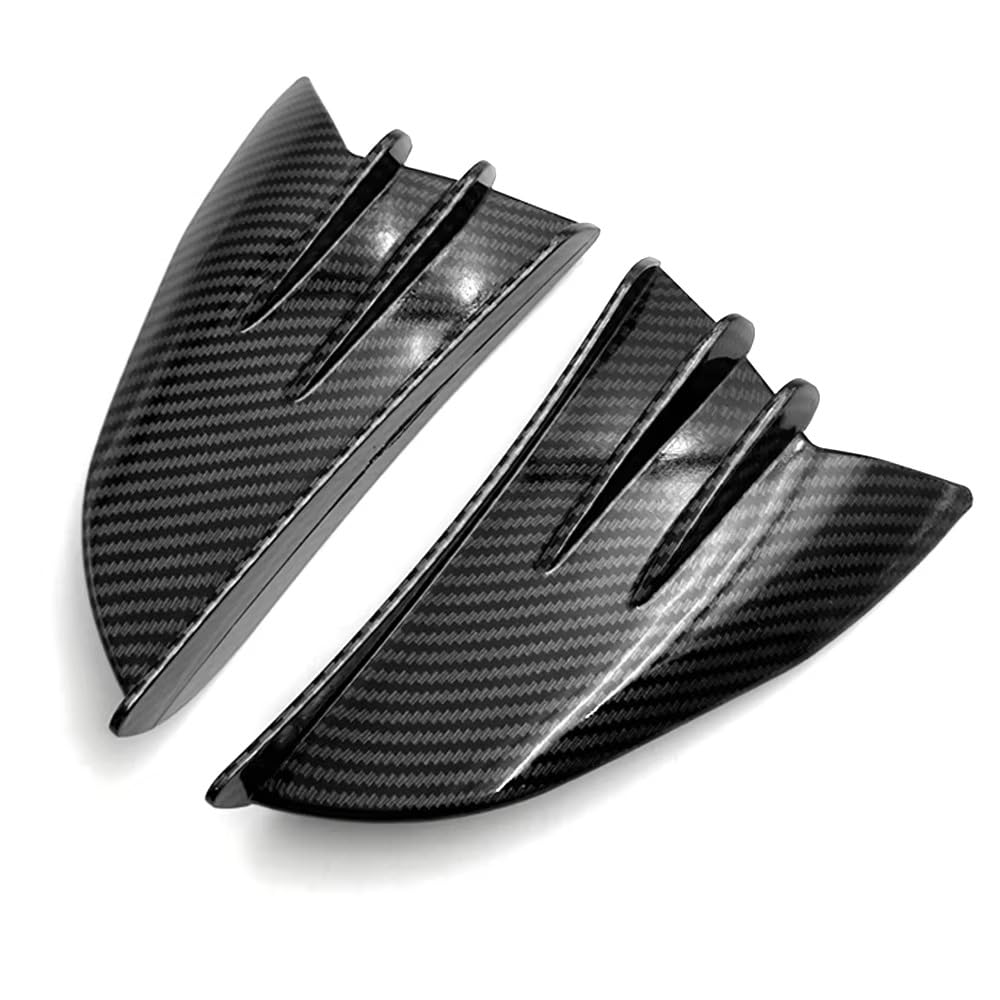 CLWYWUL Motorrad Spoiler Flügel Kompatibel Mit Z650 Für Z900 Für Z250 Für Z300 Für Z400 Für Z750 Für Z900SE Motorrad Winglet Aerodynamisches Flügelkit Spoiler(Glossy Carbon Look) von CLWYWUL