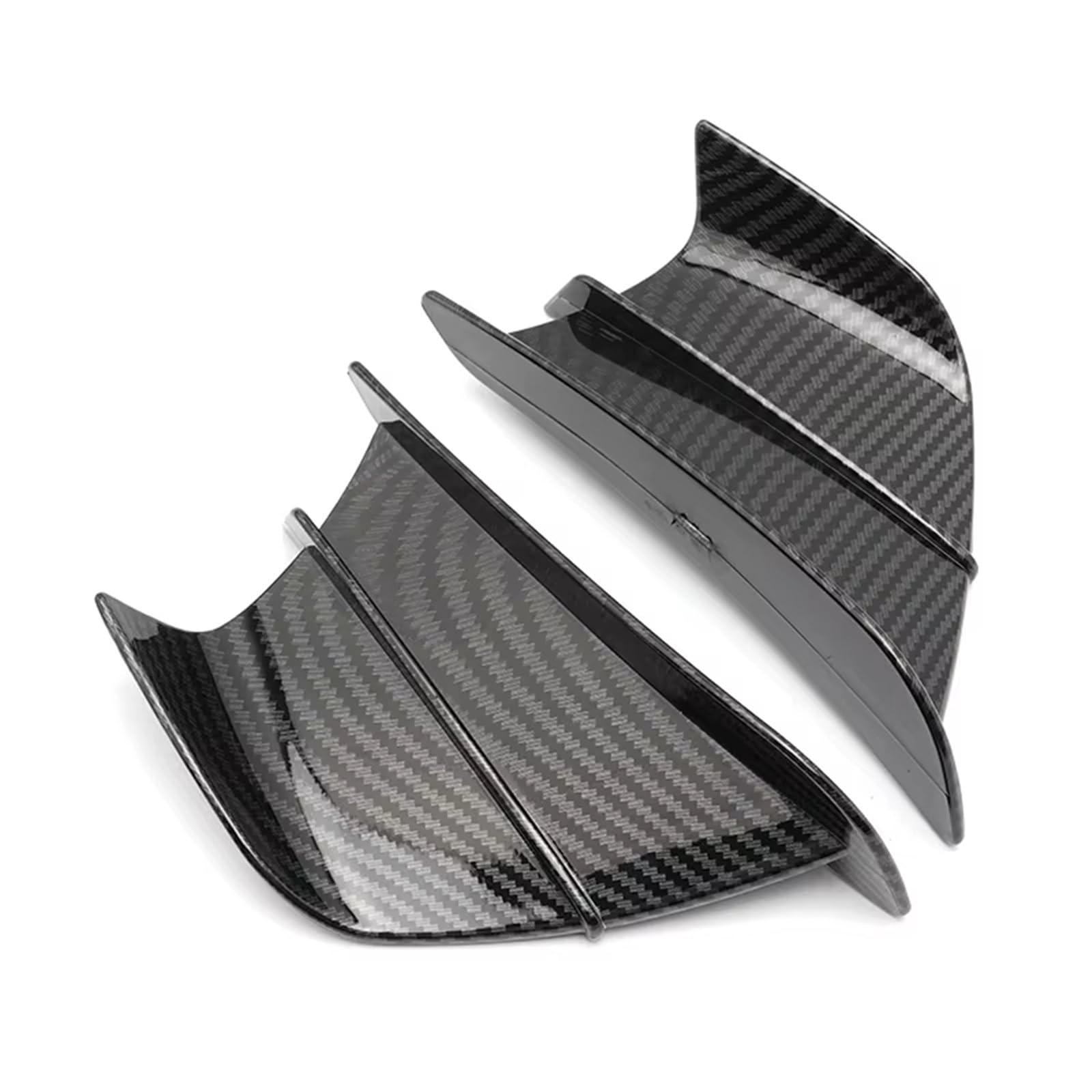 CLWYWUL Motorrad Spoiler Flügel Kompatibel Mit ZX6R 636 Für ZX-25R Für ZX6RR Für ZX-6 Für ZX10R Für ZX1400 Motorrad Winglet Für Fit Aerodynamischer Flügel Kit Spoiler(Carbon Fiber Texture) von CLWYWUL