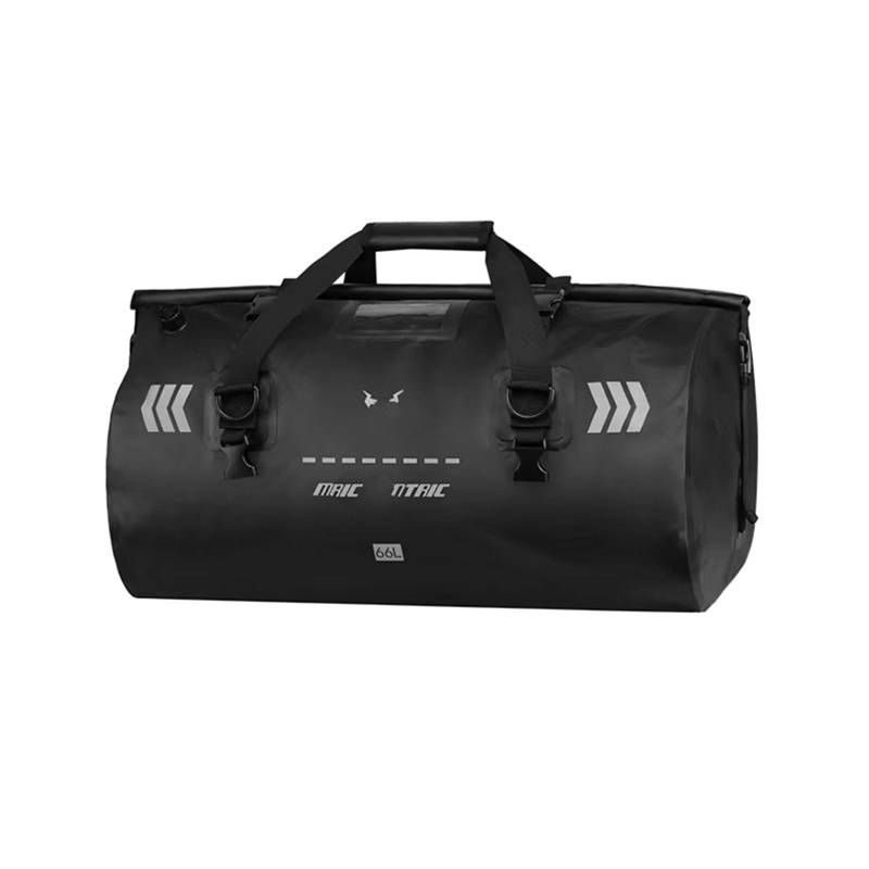 Motorrad Hecktasche Wasserdichte Rücksitztasche Kofferraumtaschen Reisegepäckträger Tragbare Satteltasche Für Den Außenbereich Radfahren Motorradtasche 46L 66L Motorrad-Satteltasche(66L Black) von CLWYWUL