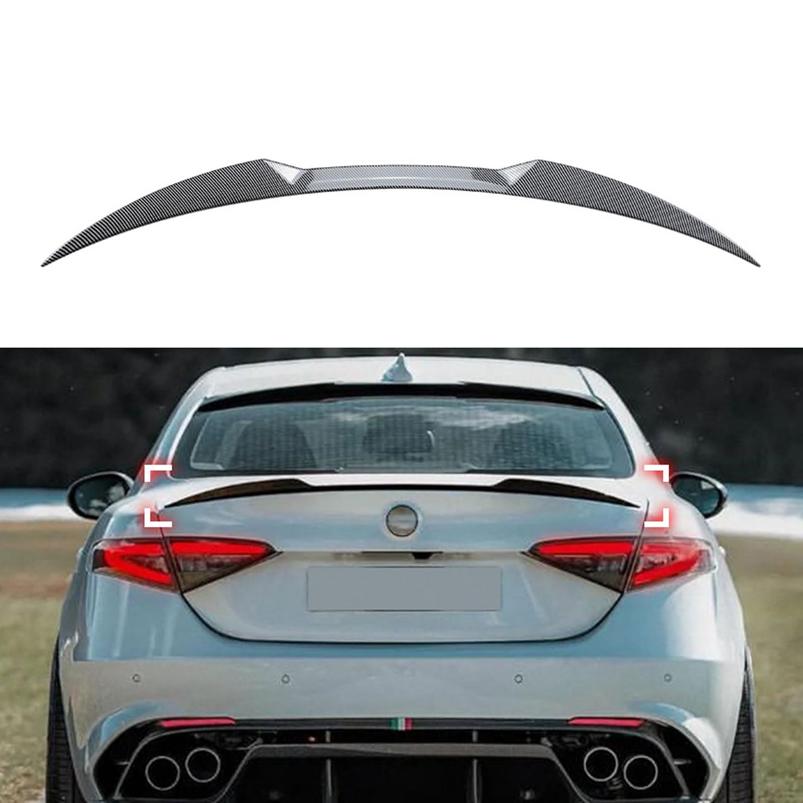 Auto Heckspoiler für Alfa Romeo Giulia 2015+, Spoiler KofferraumSpoiler Autodach Rear Spoiler Autoteile.,Carbon Fiber Look Auto Heckspoiler für Alfa Romeo Giulia 2015+, Spoiler KofferraumSpoiler Autodach Rear Spoiler Autoteile.,Carbon Fiber Look von CMQISHAN