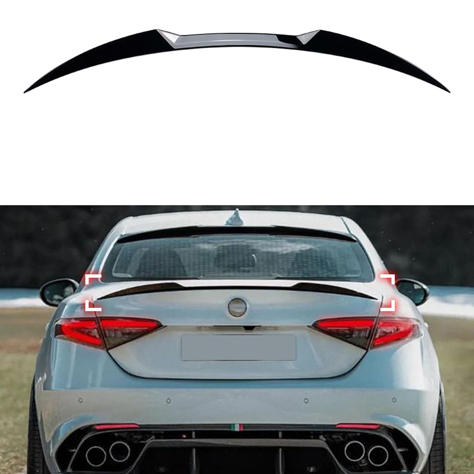 Auto Heckspoiler für Alfa Romeo Giulia 2015+, Spoiler KofferraumSpoiler Autodach Rear Spoiler Autoteile.,Glossy Black Auto Heckspoiler für Alfa Romeo Giulia 2015+, Spoiler KofferraumSpoiler Autodach Rear Spoiler Autoteile.,Glossy Black von CMQISHAN