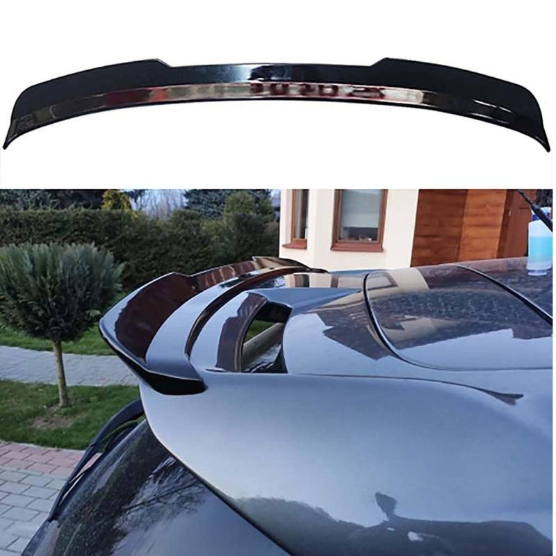 Auto Heckspoiler für Audi A4 B8 Avant RS4 2008-2016, Spoiler KofferraumSpoiler Autodach Rear Spoiler Autoteile.,Bright Black von CMQISHAN