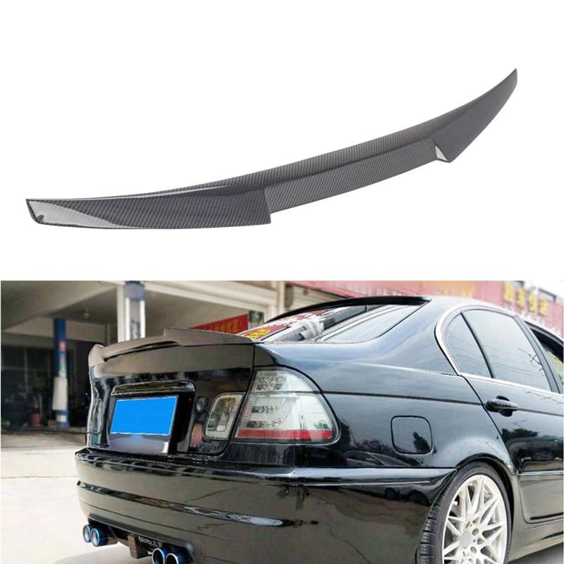 Auto Heckspoiler für BMW M3 E46 2 Door 1999-2002 2003 2004 2005, Spoiler KofferraumSpoiler Autodach Rear Spoiler Autoteile. von CMQISHAN