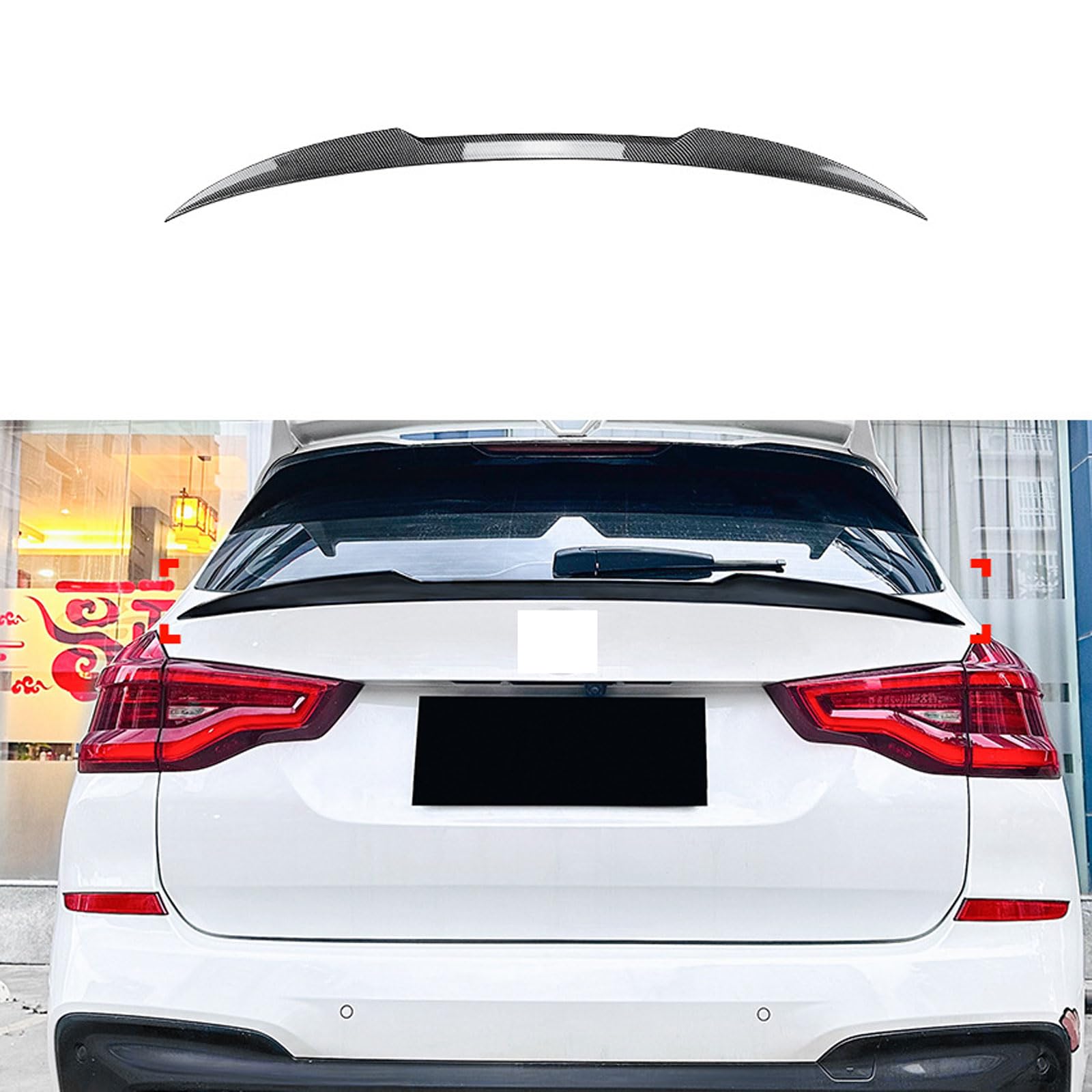 Auto Heckspoiler für BMW X3 G01 2018+, Spoiler KofferraumSpoiler Autodach Rear Spoiler Autoteile.,Carbon Fiber Look Auto Heckspoiler für BMW X3 G01 2018+, Spoiler KofferraumSpoiler Autodach Rear Spoiler Autoteile.,Carbon Fiber Look von CMQISHAN