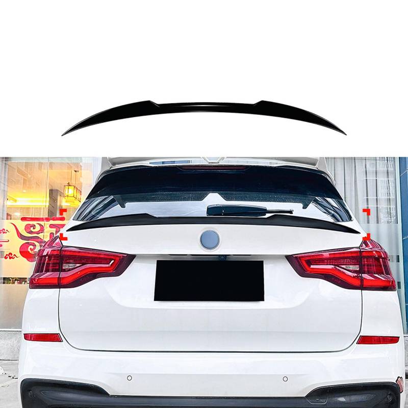 Auto Heckspoiler für BMW X3 G01 2018+, Spoiler KofferraumSpoiler Autodach Rear Spoiler Autoteile.,Gloss Black von CMQISHAN