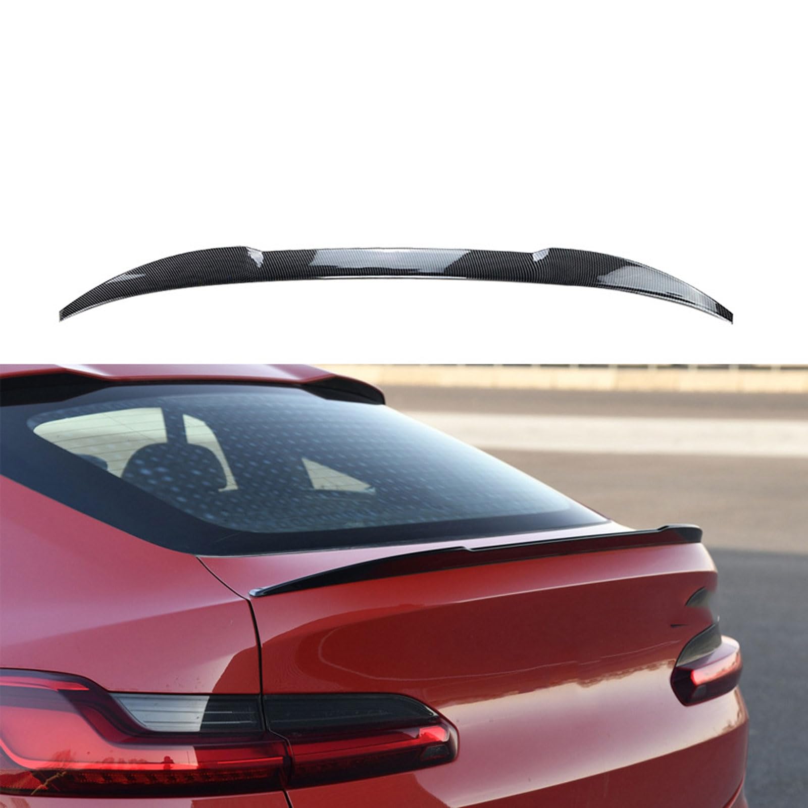 Auto Heckspoiler für BMW X4 G02 2019 2020 2021 2022 2023, Spoiler KofferraumSpoiler Autodach Rear Spoiler Autoteile.,Carbon Fiber Look Auto Heckspoiler für BMW X4 G02 2019 2020 2021 2022 2023, Spoiler KofferraumSpoiler Autodach Rear Spoiler Autoteile.,Carbon Fiber Look von CMQISHAN