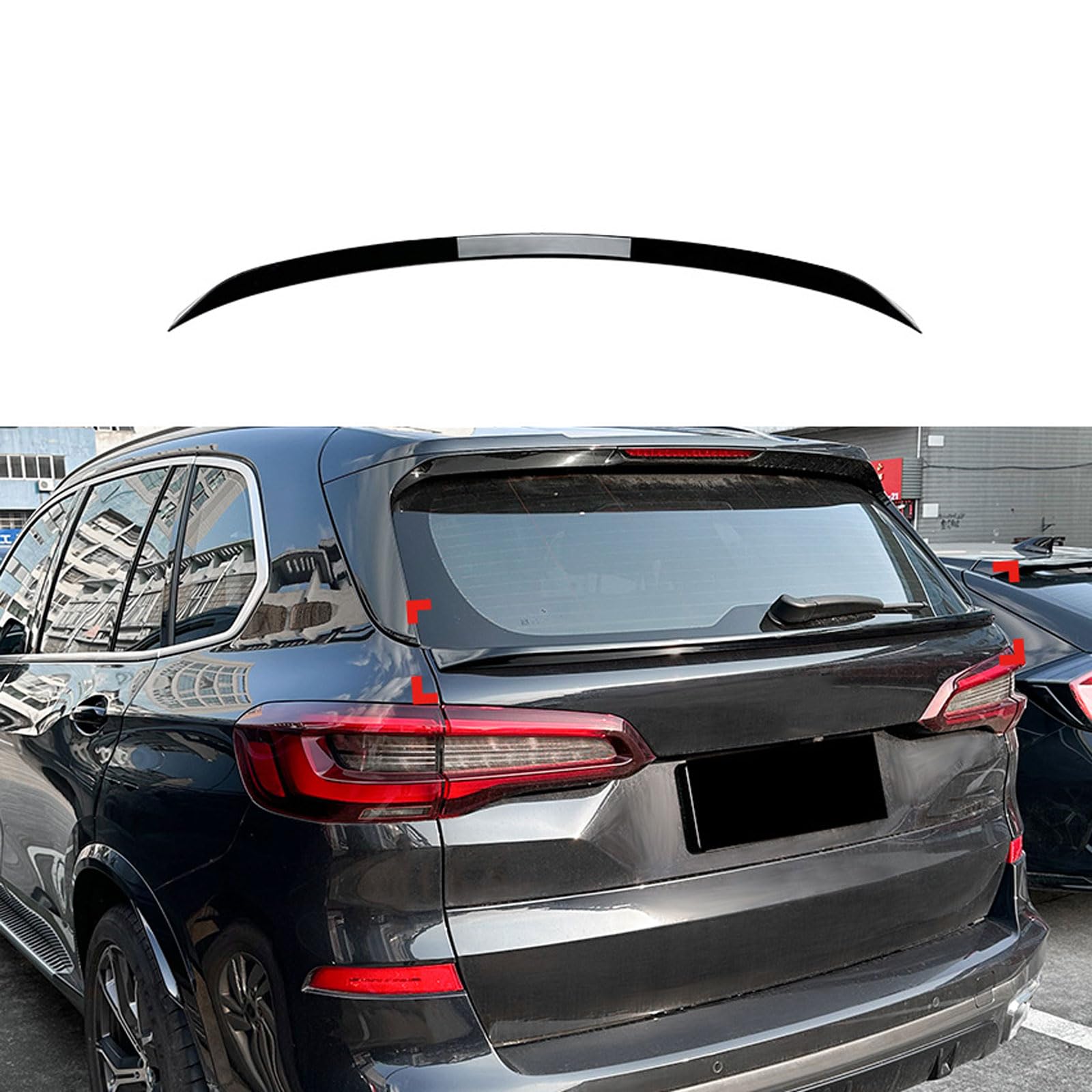Auto Heckspoiler für BMW X5 G05 2019 2020 2021 2022 2023+, Spoiler KofferraumSpoiler Autodach Rear Spoiler Autoteile.,Gloss Black Auto Heckspoiler für BMW X5 G05 2019 2020 2021 2022 2023+, Spoiler KofferraumSpoiler Autodach Rear Spoiler Autoteile.,Gloss Black von CMQISHAN