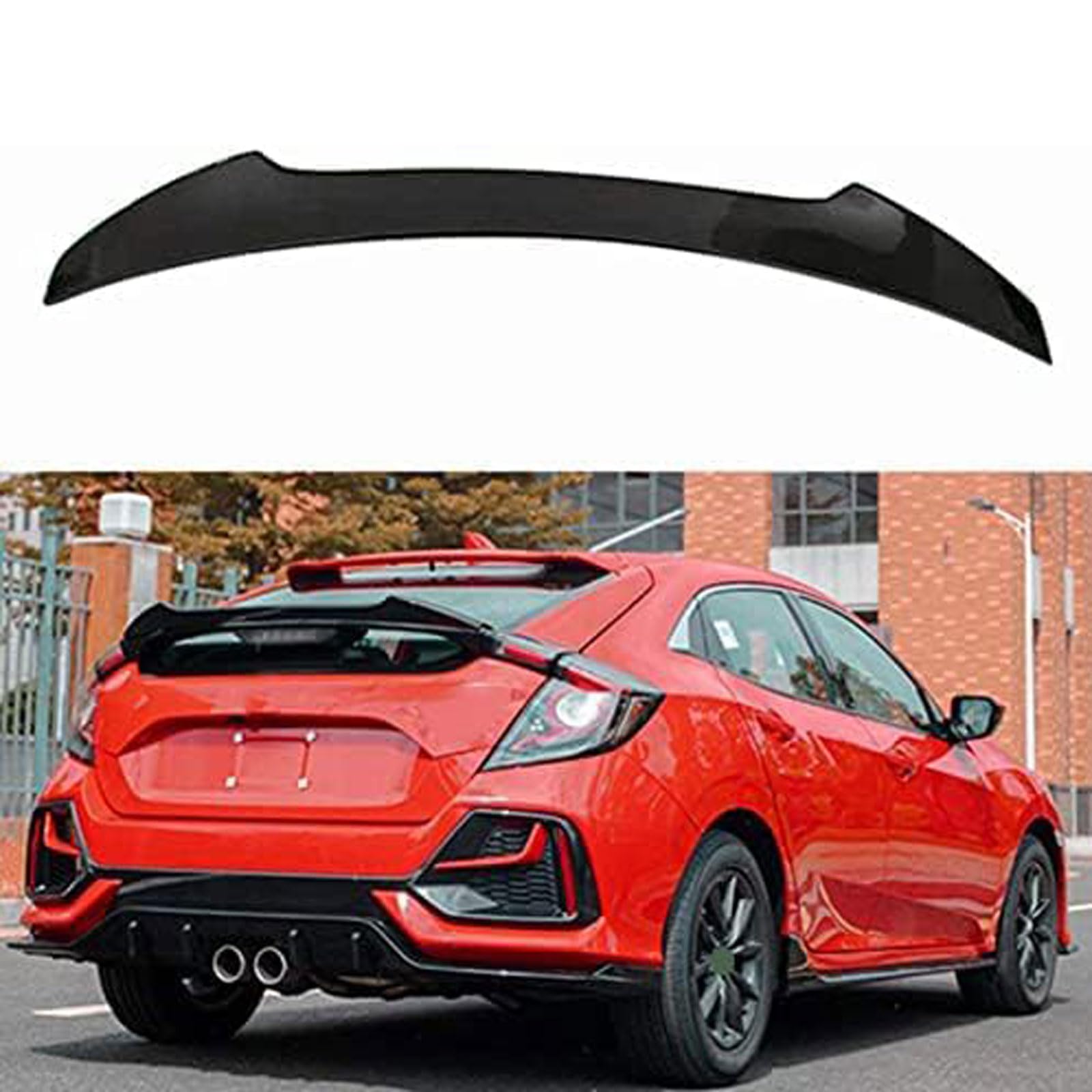 Auto Heckspoiler für Civic X 10 Hatchback 2016 2017 2018 2019, Spoiler KofferraumSpoiler Autodach Rear Spoiler Autoteile.,Gloss Black Auto Heckspoiler für Civic X 10 Hatchback 2016 2017 2018 2019, Spoiler KofferraumSpoiler Autodach Rear Spoiler Autoteile.,Gloss Black von CMQISHAN
