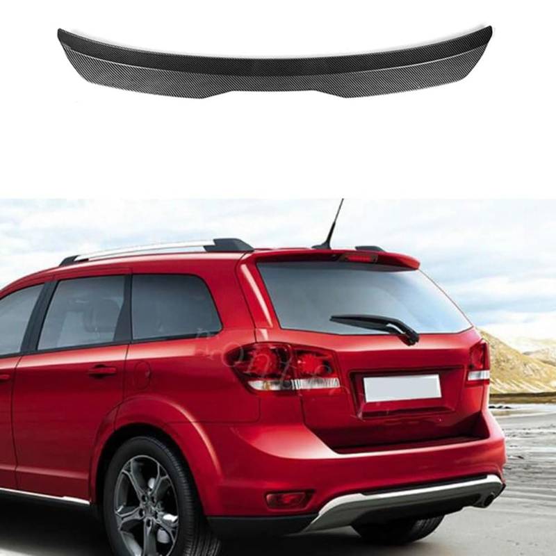 Auto Heckspoiler für FIAT Freemont 2010-2015 2016 2017 2018, Spoiler KofferraumSpoiler Autodach Rear Spoiler Autoteile.,Carbon Fiber Look von CMQISHAN