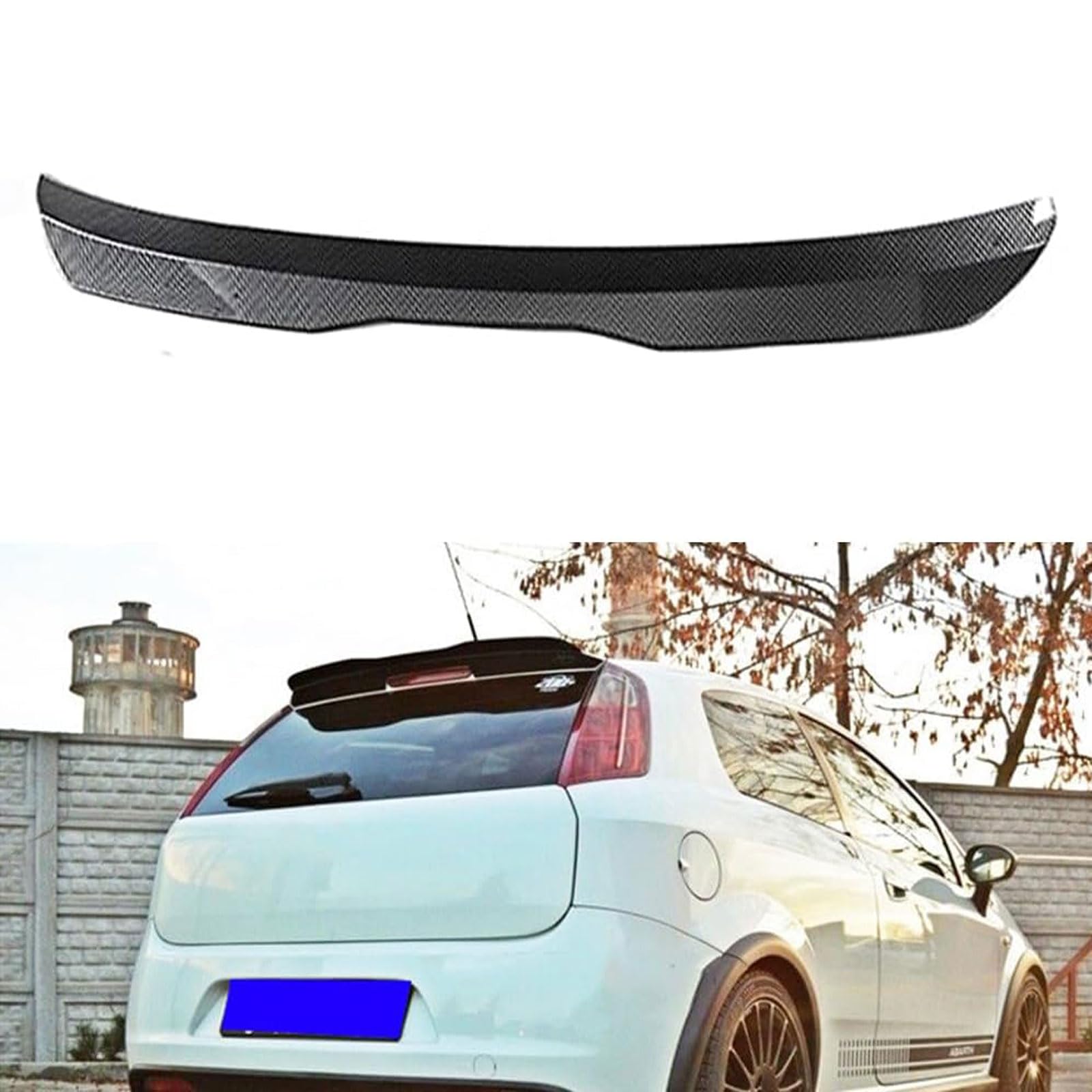 Auto Heckspoiler für FIAT Grande Punto Abarth 2007 2008 2009 2010, Spoiler KofferraumSpoiler Autodach Rear Spoiler Autoteile.,Carbon Fiber Look Auto Heckspoiler für FIAT Grande Punto Abarth 2007 2008 2009 2010, Spoiler KofferraumSpoiler Autodach Rear Spoiler Autoteile.,Carbon Fiber Look von CMQISHAN