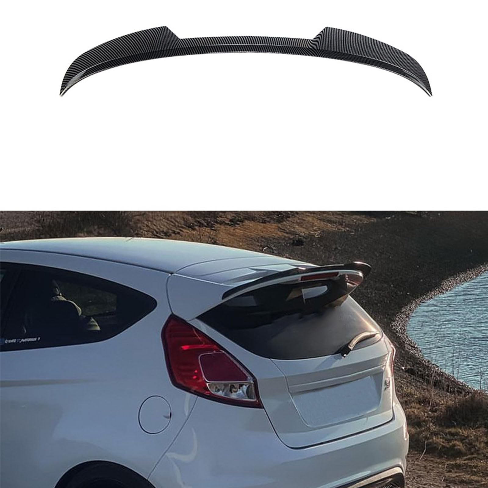 Auto Heckspoiler für Ford Fiesta ST-Line MK6 MK6.5 2008-2017, Spoiler KofferraumSpoiler Autodach Rear Spoiler Autoteile.,Carbon Fiber Look Auto Heckspoiler für Ford Fiesta ST-Line MK6 MK6.5 2008-2017, Spoiler KofferraumSpoiler Autodach Rear Spoiler Autoteile.,Carbon Fiber Look von CMQISHAN