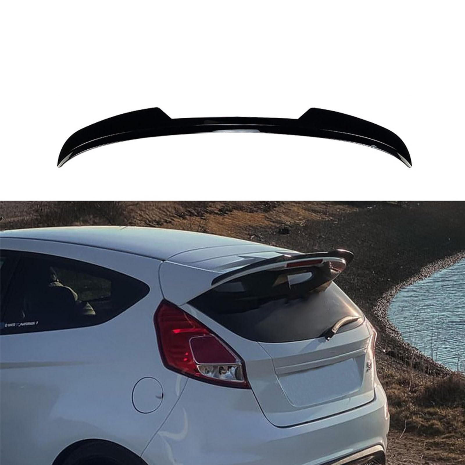Auto Heckspoiler für Ford Fiesta ST-Line MK6 MK6.5 2008-2017, Spoiler KofferraumSpoiler Autodach Rear Spoiler Autoteile.,Gloss Black Auto Heckspoiler für Ford Fiesta ST-Line MK6 MK6.5 2008-2017, Spoiler KofferraumSpoiler Autodach Rear Spoiler Autoteile.,Gloss Black von CMQISHAN
