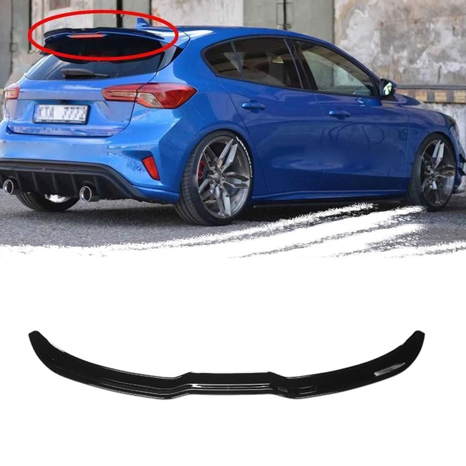 Auto Heckspoiler für Ford Focus MK4 ST-LINE 2019 2020 2021, Spoiler KofferraumSpoiler Autodach Rear Spoiler Autoteile.,Gloss Black Auto Heckspoiler für Ford Focus MK4 ST-LINE 2019 2020 2021, Spoiler KofferraumSpoiler Autodach Rear Spoiler Autoteile.,Gloss Black von CMQISHAN