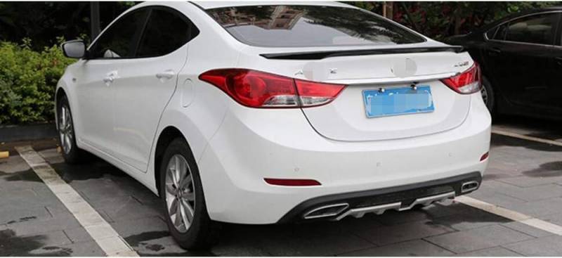 Auto Heckspoiler für Hyundai Elantra 2012 2013 2014 2015, Spoiler KofferraumSpoiler Autodach Rear Spoiler Autoteile.,Black von CMQISHAN