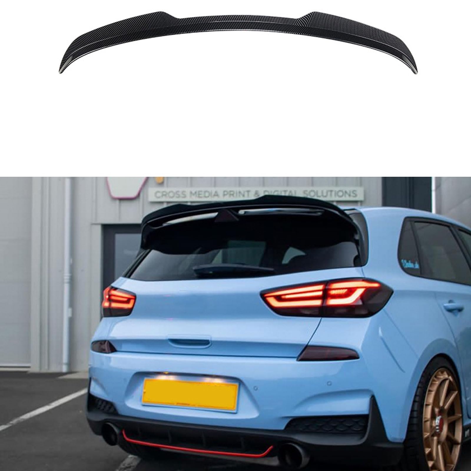 Auto Heckspoiler für Hyundai I30 MK3 2017+, Spoiler KofferraumSpoiler Autodach Rear Spoiler Autoteile.,Carbon Fiber Look Auto Heckspoiler für Hyundai I30 MK3 2017+, Spoiler KofferraumSpoiler Autodach Rear Spoiler Autoteile.,Carbon Fiber Look von CMQISHAN