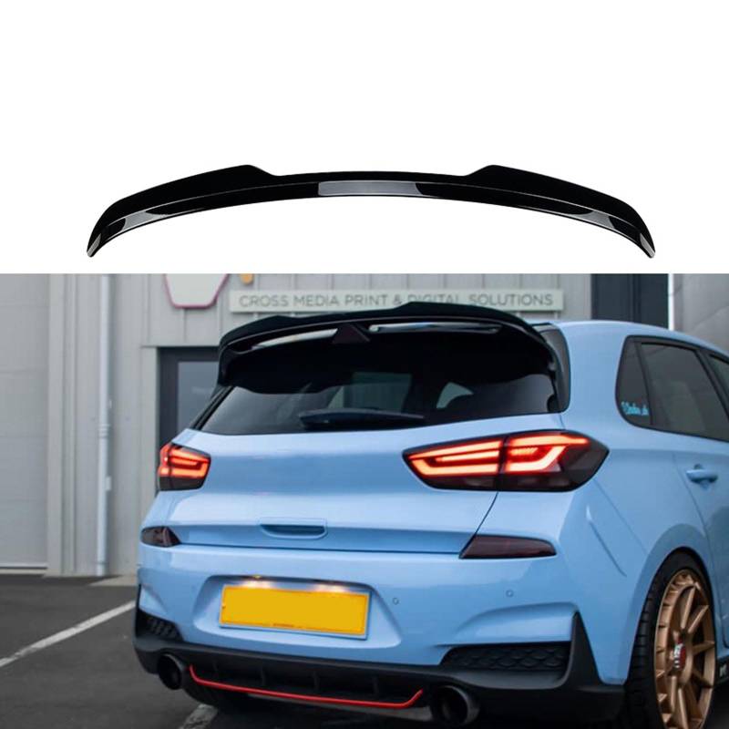 Auto Heckspoiler für Hyundai I30 MK3 2017+, Spoiler KofferraumSpoiler Autodach Rear Spoiler Autoteile.,Gloss Black von CMQISHAN