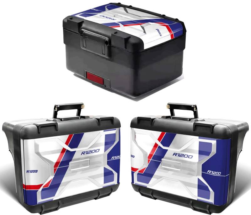 Seitenkoffer und Topcase Schutzaufkleber für BMW R 1200 GS Vario 2. Modell ADV Adventure Rallye ADV 2 Motorrad von CMR Design Co