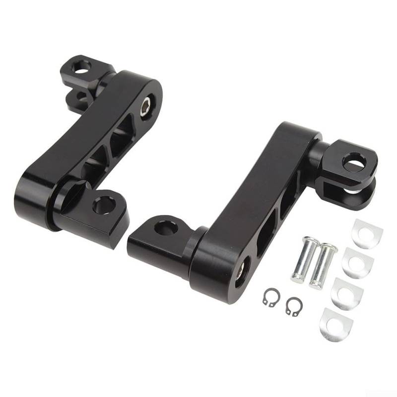 Multi kompatible Aluminiumkonstruktion Motorrad-Fußrastenhalterungen verbessern den Fahrerkomfort (schwarz) von CNANRNANC