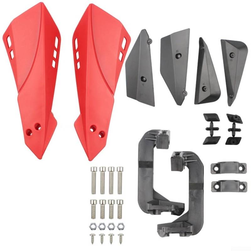 Secure Your Ride Motorrad-Windschutzscheiben-Schutzabdeckungen für 22-mm-Lenker, Rot von CNANRNANC