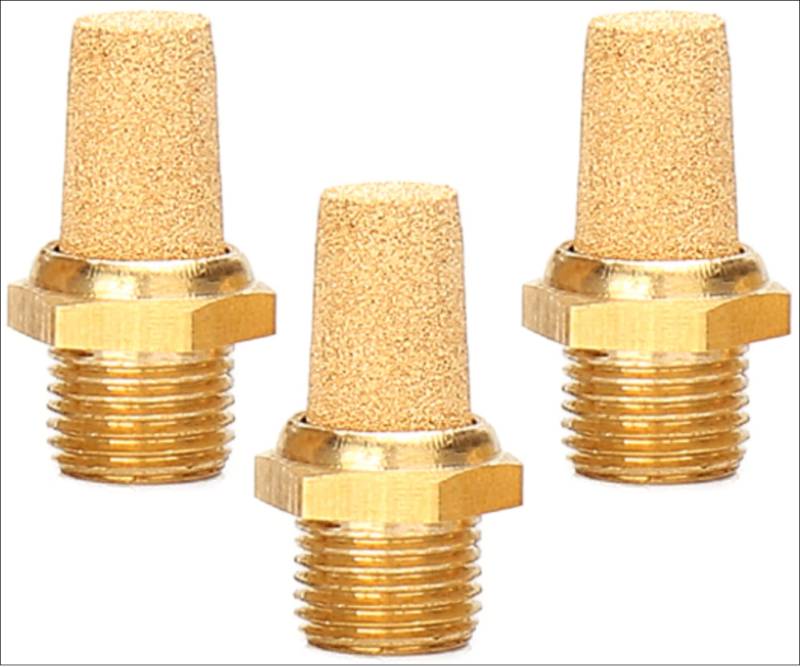 Pneumatik Schalldämpfer aus Sinterbronze 1/8" 3er Set Industriequalität von CNCTEC