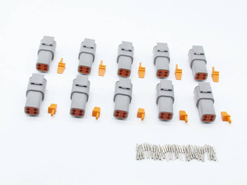 cnkf 10 Sets Deutsch DTM grau Plug 4 Position Way Stecker Auto Stecker dtm04–4P ATM04–4P mit Terminals Pins von CNKF