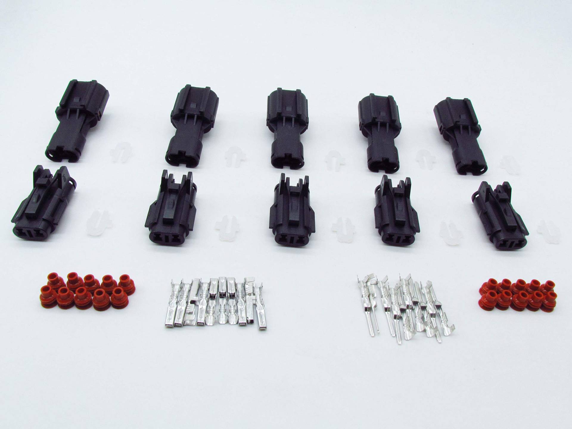 cnkf 5 Sets Ket (SWP 2 Pin Schwarz Auto Stecker und Buchse Wasserdicht Elektrische Verbinder mg640322/mg610320 von CNKF